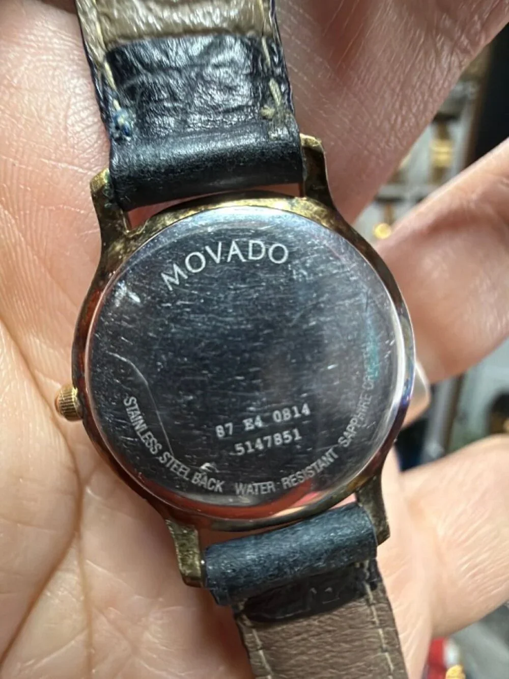 Movado Museum Classic 26mm Ladies Gold Tone Black Dial Swiss Quartz